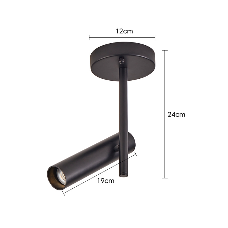 Spot Direcionavel Nordecor Clus 1L Mini Dicroica MR11 Preto 190x240mm 2916