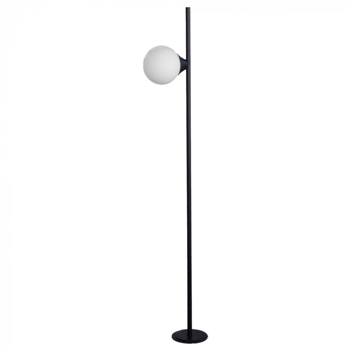 Poste Balizador Ideal Sphera Externo Alumínio e Vidro 1L G9 900X100X100mm E-109