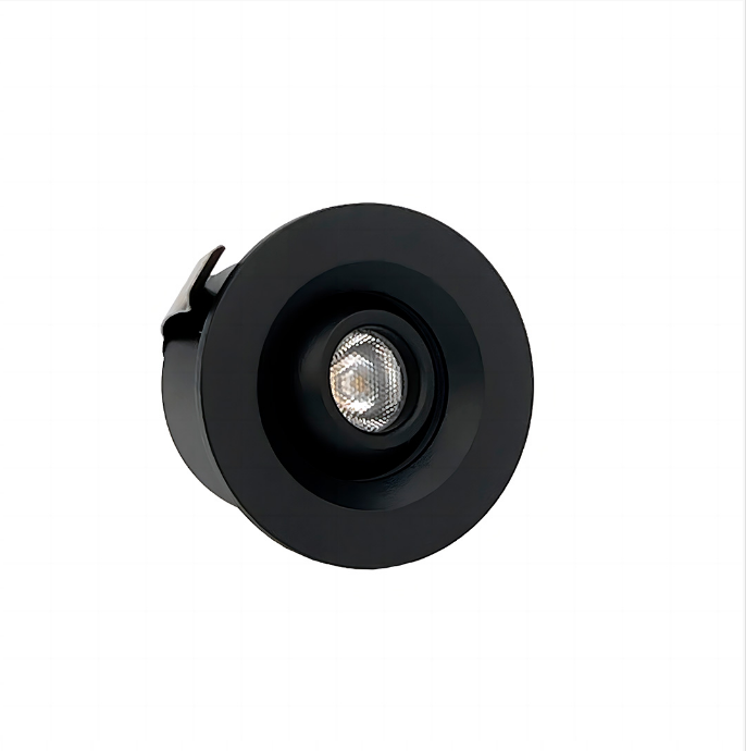 Mini Spot Embutido Nordecor Ollo 1 watts 3000K 15° Preto Ø40x27x35mm IRC90 Bivolt 6541