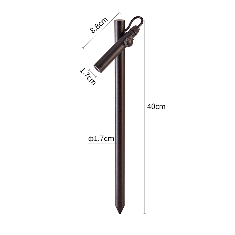 Mini Espeto Nordecor Kewe Preto 1 watt 3000K IP67 36° Bivolt 400mm 6597