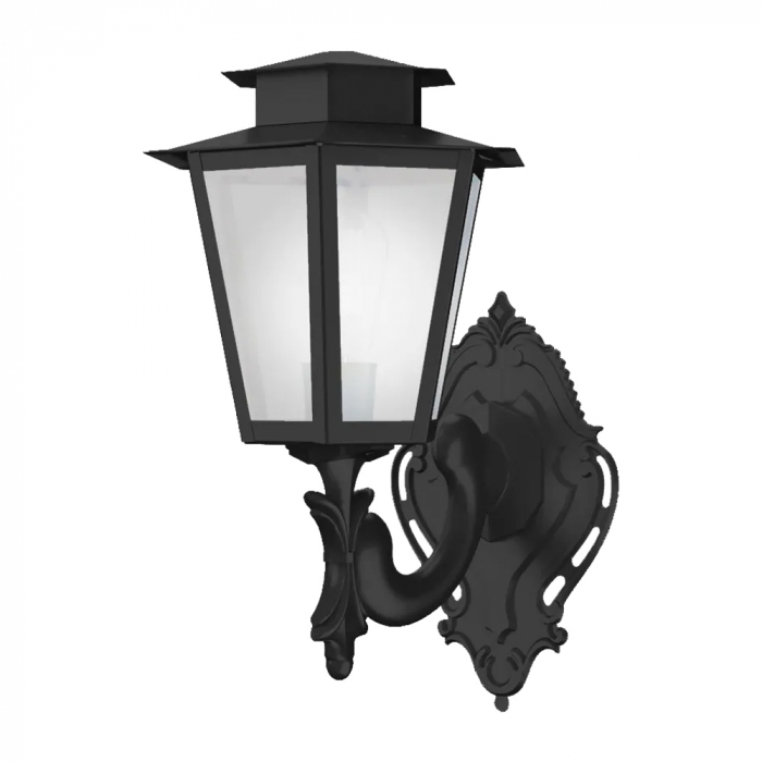 Arandela Ideal Colonial Sextavada Pequena Alumínio e Termoplástico 1L E27 415x250x290mm LA-9-B/P
