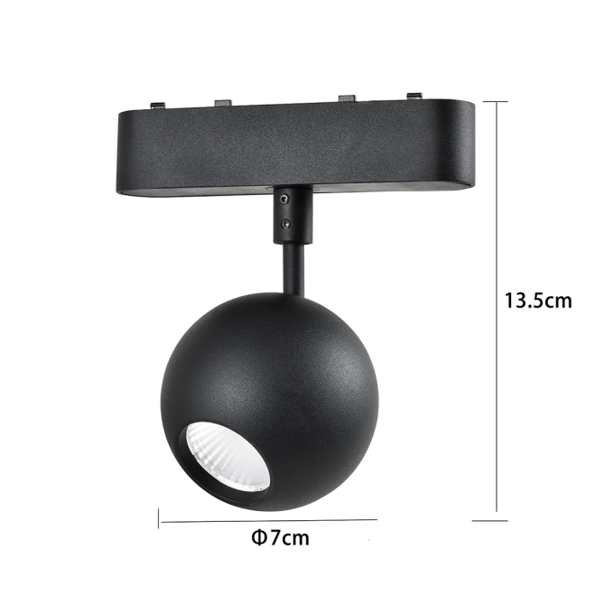 Spot Magnético Nordecor Kay Tez 9,5 watts 3000K 48V  IRC90 38° Preto Ø70x135mm 6560