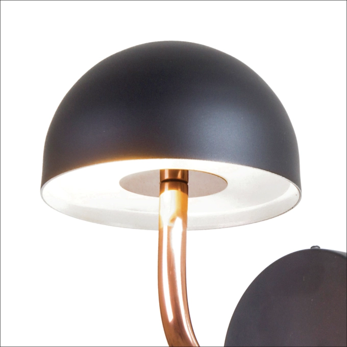 Arandela Old Artisan Mushroom Braço Curvo 3L G9 195x140x190mm AR-5832