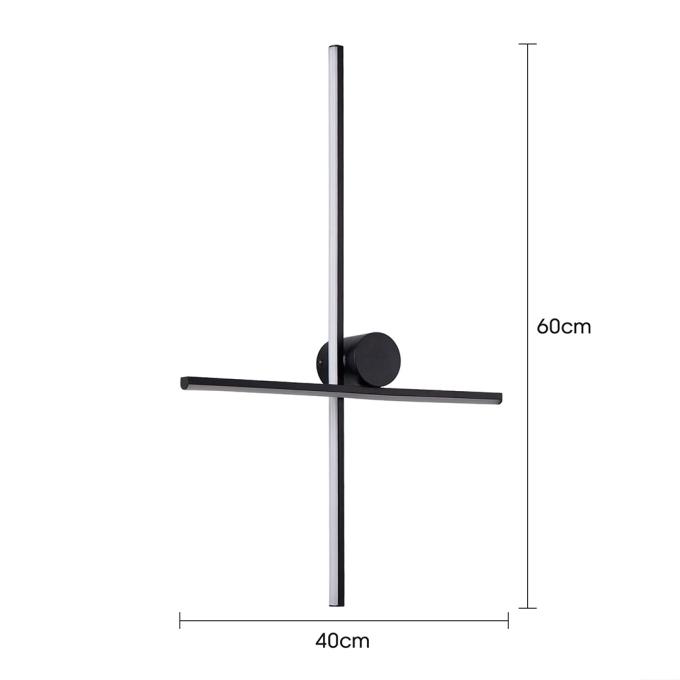 Arandela Nordecor Nien 20 watts 3000k Preto Bivolt 400x600mm 2936