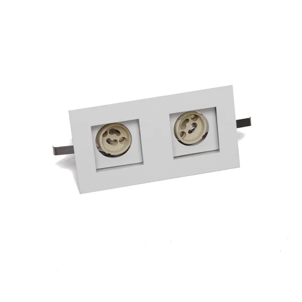 Embutido Eisen Recuado Direcional Duplo MR16 Dicróica Alumínio 160x85mm EM952