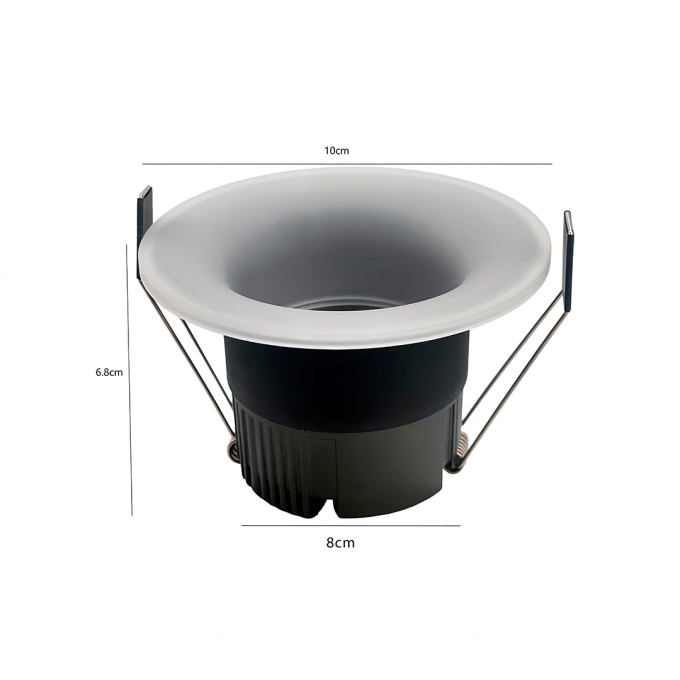 Embutido Nordecor Eton 7 watts 3000K IP20 Preto IRC90 Bivolt Ø100x68x80mm 6549