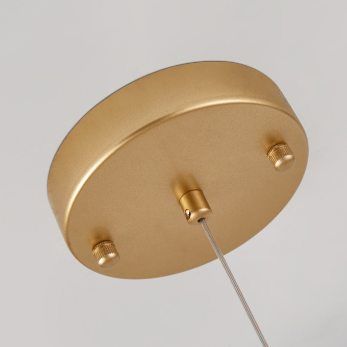 Pendente Nordecor Dufi 1L G9 Ouro Champagne e Mármore IP20 Bivolt 80x80x220mm 2923