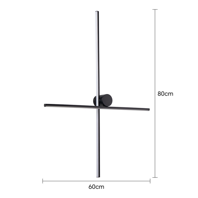 Arandela Nordecor Nien 22 watts 3000k Preto Bivolt 600x800mm 2937