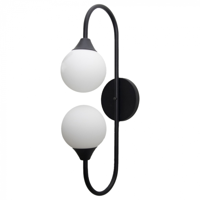 Arandela Ideal Sphera Dupla Alumínio e Vidro 2L G9 540x120x220mm A-102
