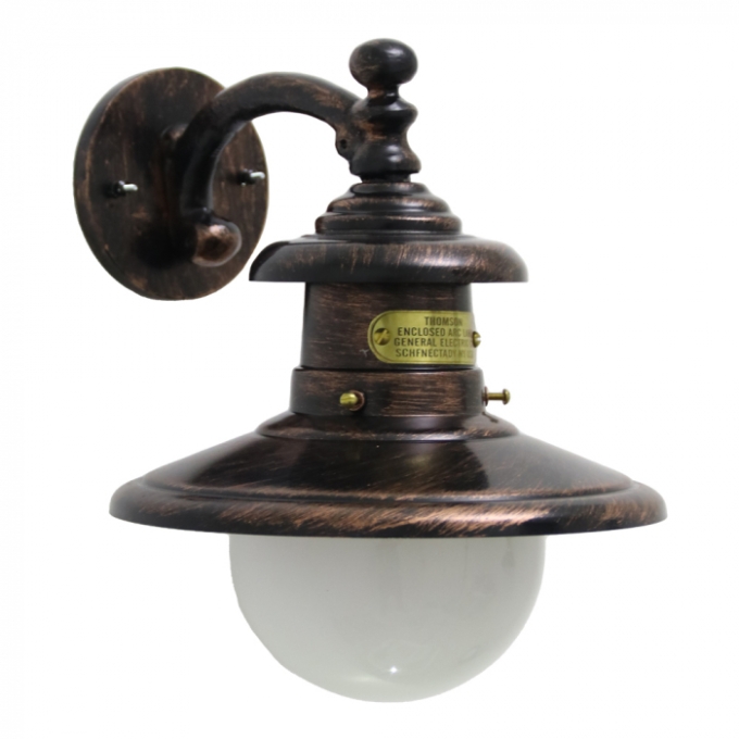 Arandela Ideal SP Antigo Bolinha Alumínio e Vidro 1L E27 270X250X320mm 1412