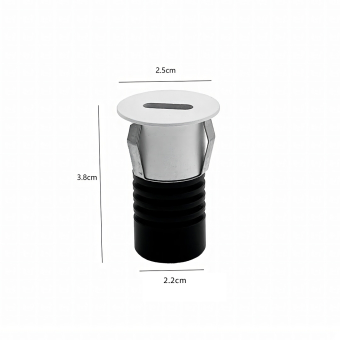 Mini Embutido Nordecor Domy Ini Redondo 1 watts 3000K IP20 Branco IRC90 Bivolt Ø25x38x22mm 6520