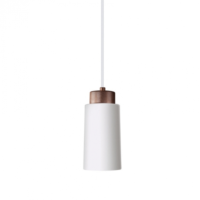 Pendente Flavo Bronzo Metal Branco Texturizado Metal Perfurado Bronze 1L E27 Ø117X253mm FP1080BT