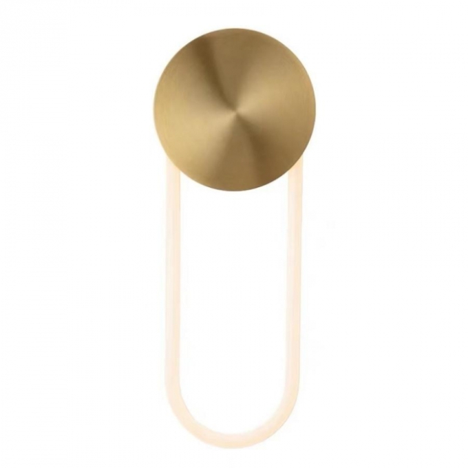 Arandela Flavo Facile Metal Dourado Fosco e Silicone 12 watts 3000K 450X200X52mm FP1620PF