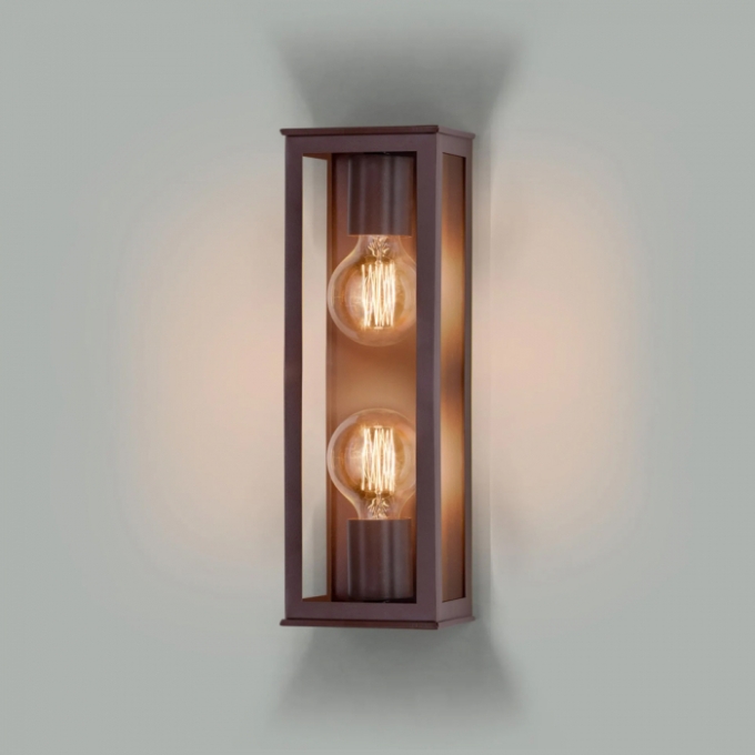 Arandela Ideal Bolt Alumínio e Vidro Transparente 2L E27 375x130x105mm 262 VT