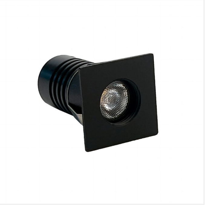 Mini Embutido Nordecor Auko Quadrado 1 watts 3000K 30° Preto 25x25x38mm IRC90 Bivolt 6531