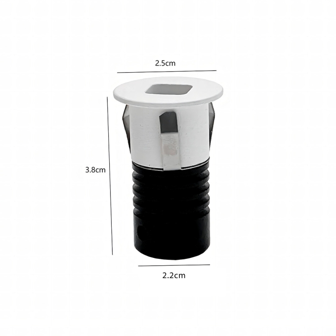 Mini Embutido Nordecor Domy Nam Redondo 1 watts 3000K Branco IRC90 Bivolt Ø25x38x22mm 6524