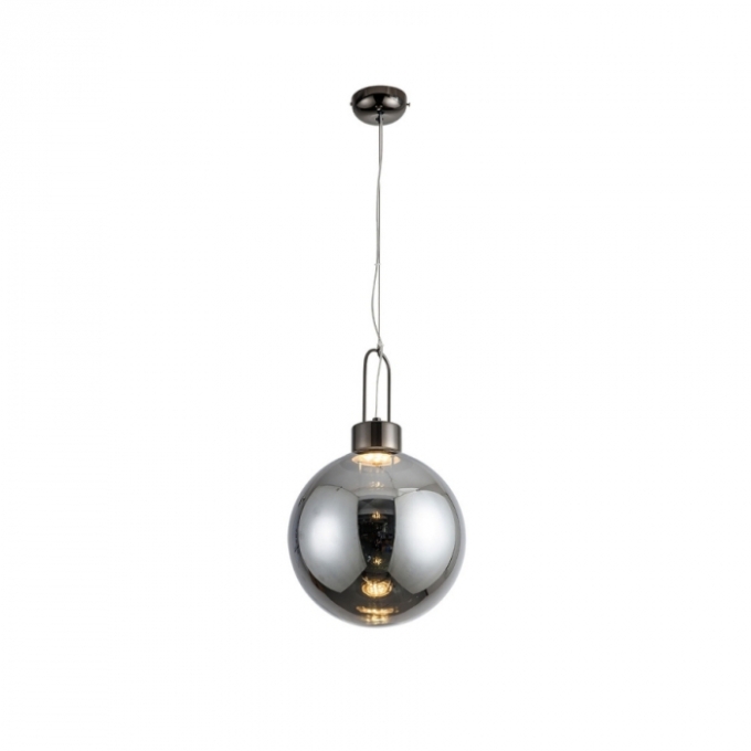 Pendente Flavo Vetri Metal Preto Perolizado Vidro Fumê 5 watts 3000K Ø300X480mm FP1260PP