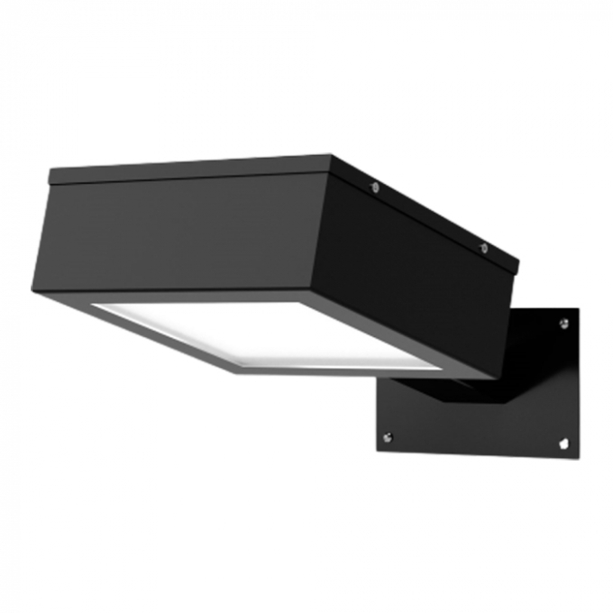 Arandela Ideal Flash Aço Fosfatizado e Vidro 18 watts 210X240X385mm A-83