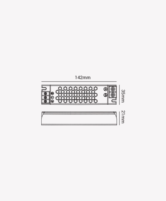 Fonte 24V Opus Chaveada Slim 60 Watts 2,4A  IP20 Bivolt 142x35x21mm OPS 86886