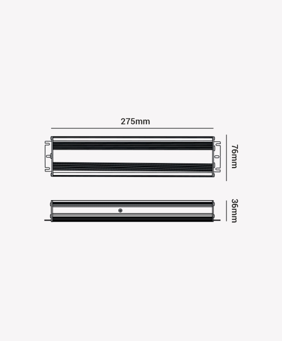 Fonte 12V Opus 400 Watts 33.3A IP67 Blindada 76x275x36mm OPS 86923