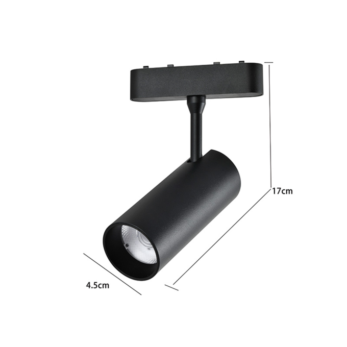 Spot Magnético Nordecor Kay In 9 watts 3000K 48V  IRC90 24° Preto Ø45x170mm 6557