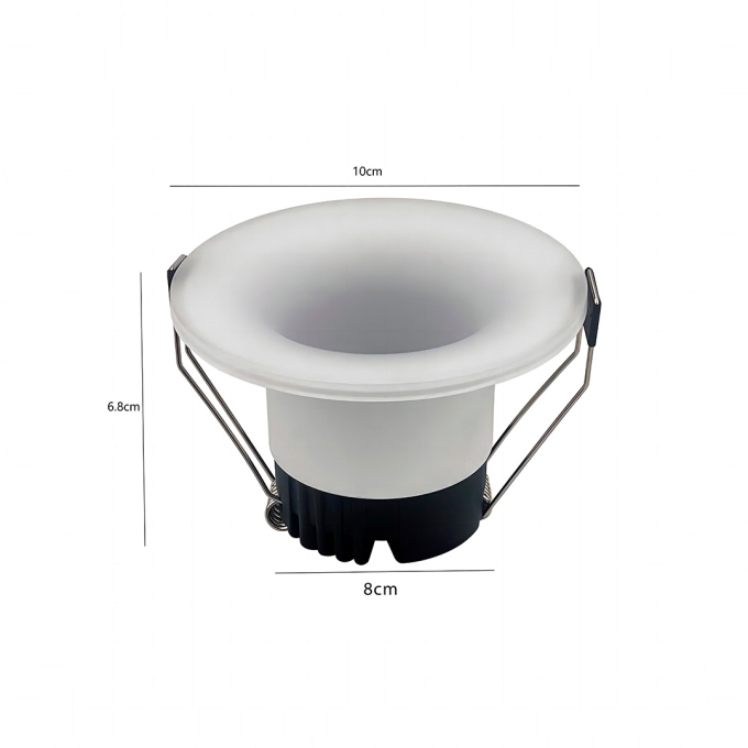 Embutido Nordecor Eton 7 watts 3000K IP20 Branco IRC90 Bivolt Ø100x68x80mm 6548