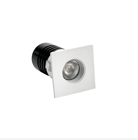 Mini Embutido Nordecor Auko Quadrado 1 watts 3000K 30° Branco 25x25x38mm IRC90 Bivolt 6530