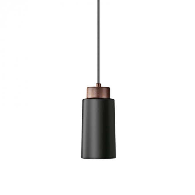 Pendente Flavo Bronzo Metal Preto Texturizado Metal Perfurado Bronze 1L E27 Ø117X253mm FP1080PT