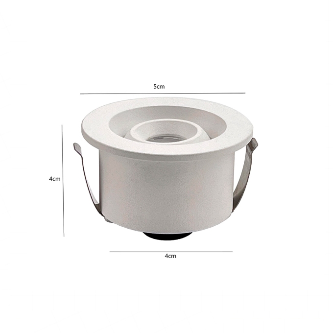 Mini Spot Embutido Nordecor Ollo 3 watts 3000K 15° Branco Ø50x40x45mm IRC90 Bivolt 6542