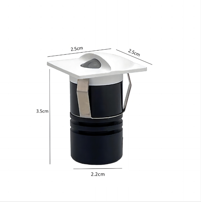 Mini Embutido Nordecor Romi Quadrado 1 watts 3000K Branco IP65 25x25x35mm IRC90 Bivolt 2841