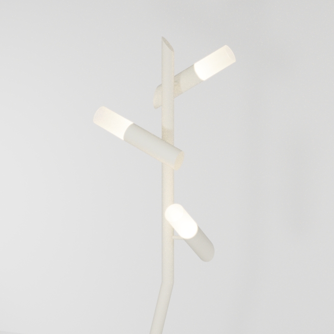 Luminária de Piso Golden Art Taq 3L Mini Dicróica 1410x500mm C2422PI (Designer Tadeu Omae)