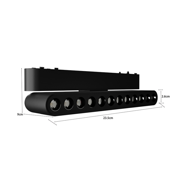 Módulo Magnético Nordecor Kay 12 watts 3000K 24° 48V Preto 235x26x90mm 6562