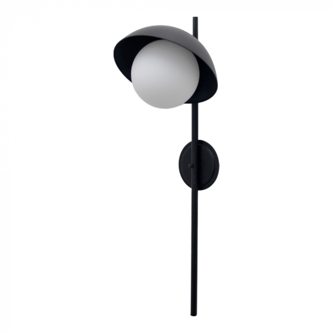 Arandela Ideal Alumínio e Vidro Leitoso Fosco 1L G9 600x190x190mm A-401