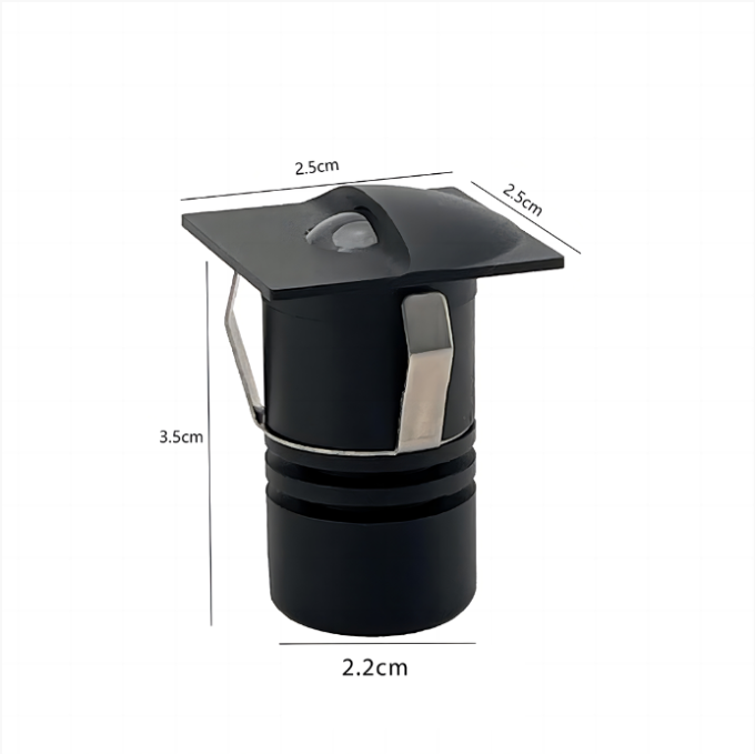 Mini Embutido Nordecor Romi Quadrado 1 watts 3000K Preto IP65 25x25x35mm IRC90 Bivolt 2842