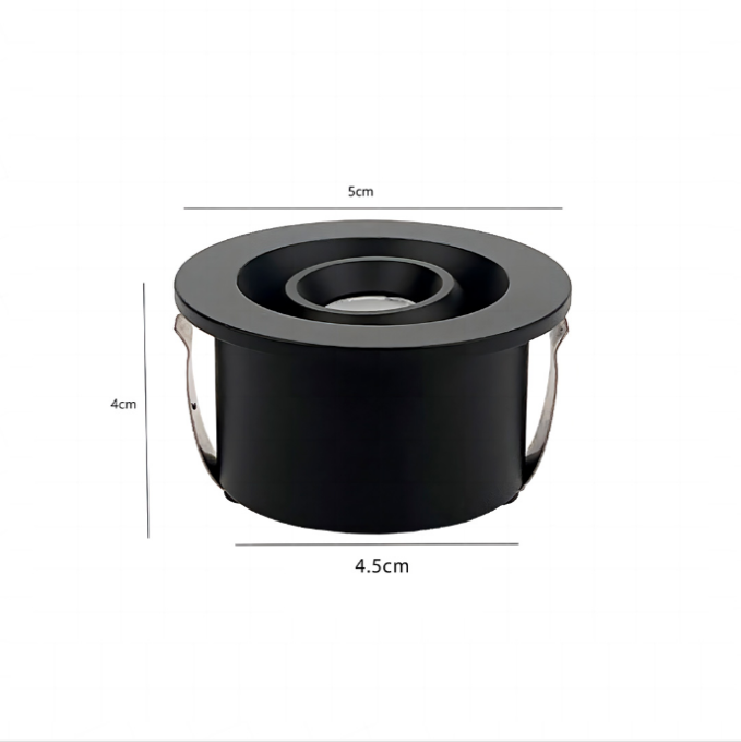 Mini Spot Embutido Nordecor Ollo 3 watts 3000K 15° Preto Ø50x40x45mm IRC90 Bivolt 6543
