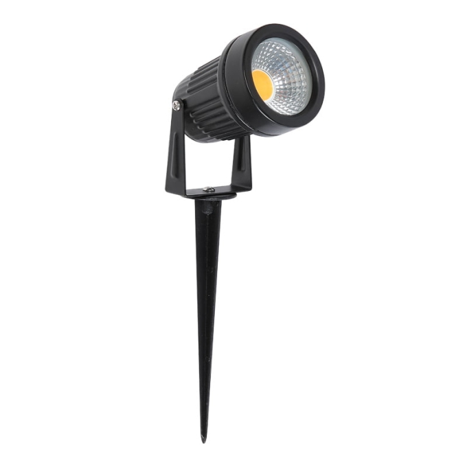 Espeto de Jardim Nordecor Hager 7 watts 3000K 36° IP65 Preto Ø70x280mm 6139