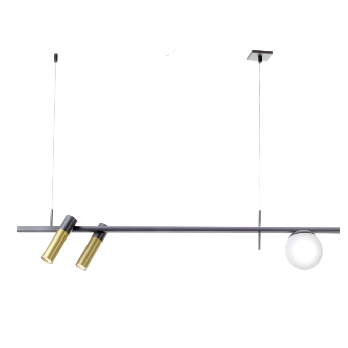 Pendente Old Artisan Pipeline 2L MR11 + 1L G9 190x12x1000mm PD-5828