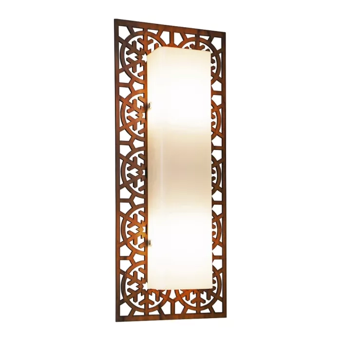 Arandela Union Iluminação Floco de Neve Clean Madeira e Acrílico 3L E27 220x860x85mm 180