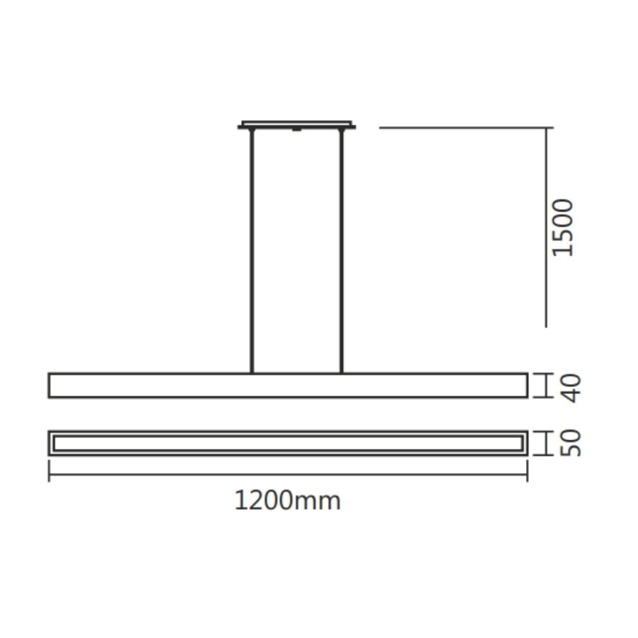 Pendente Spotline Hall 38 Watts Bivolt 1200mm 810/120 