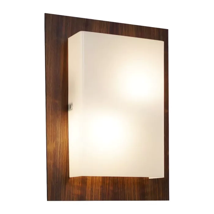 Arandela Union Iluminação Clean Madeira e Acrílico 2L E27 300x400x85mm 024