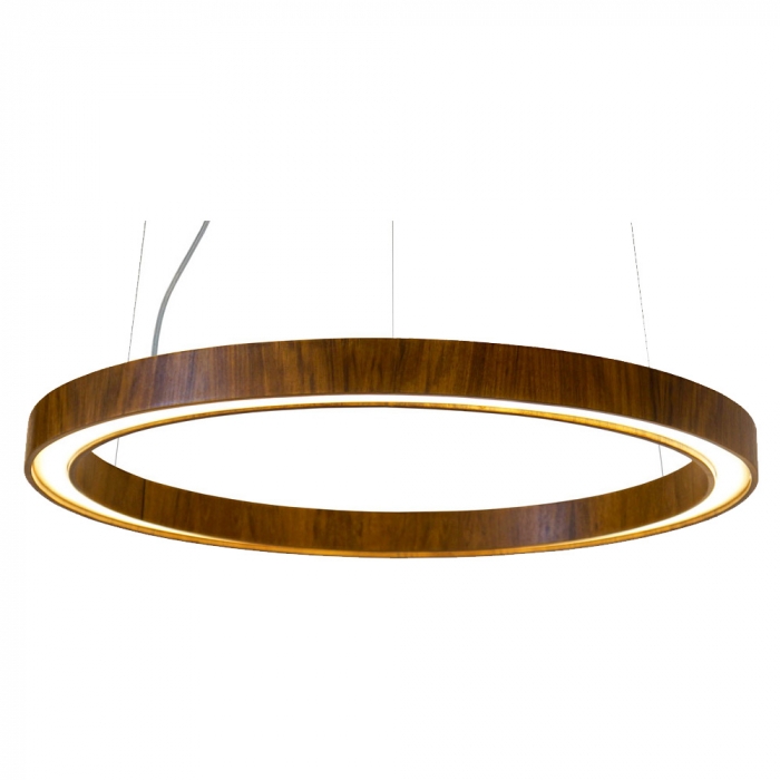 Pendente Union Iluminação Anel Slim Madeira e Acrílico 21 watts 3000K Ø700x40mm 311