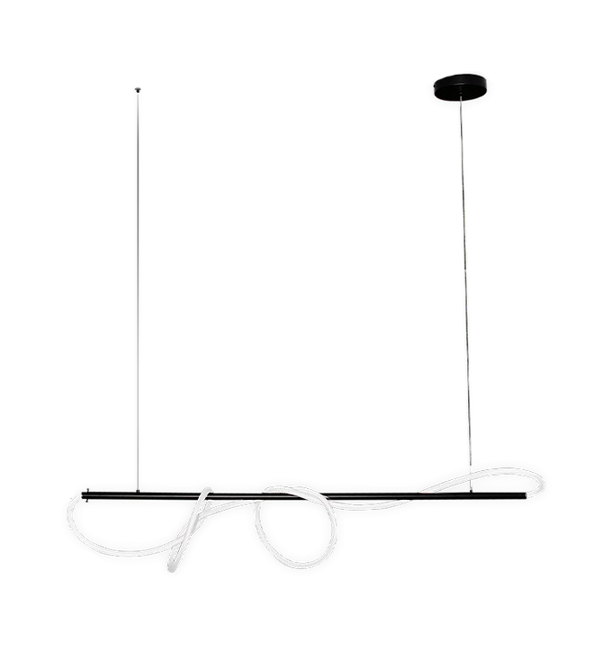 Pendente GMH Frade Preto 50 watts 3000K Bivolt 150X130X1350mm F-FRADE-PRETO