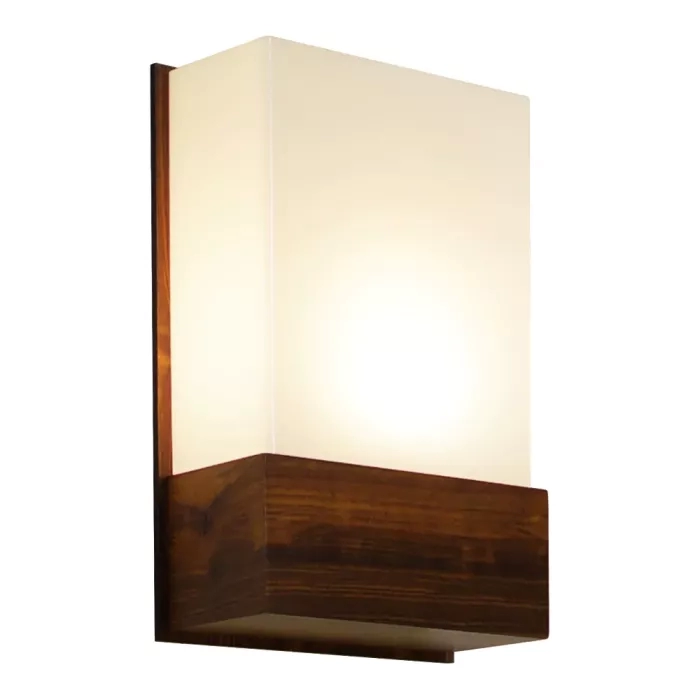 Arandela Union Iluminação In Box Madeira e Acrílico 1L E27 200x300x95mm 015