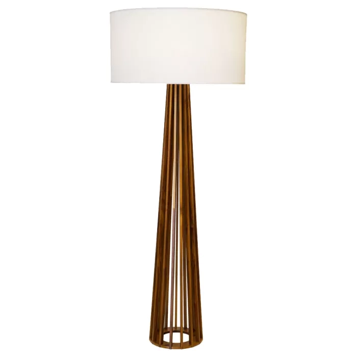 Coluna Union Iluminação Ripada Madeira e Acrílico 1L E27 Ø600x1500mm 406