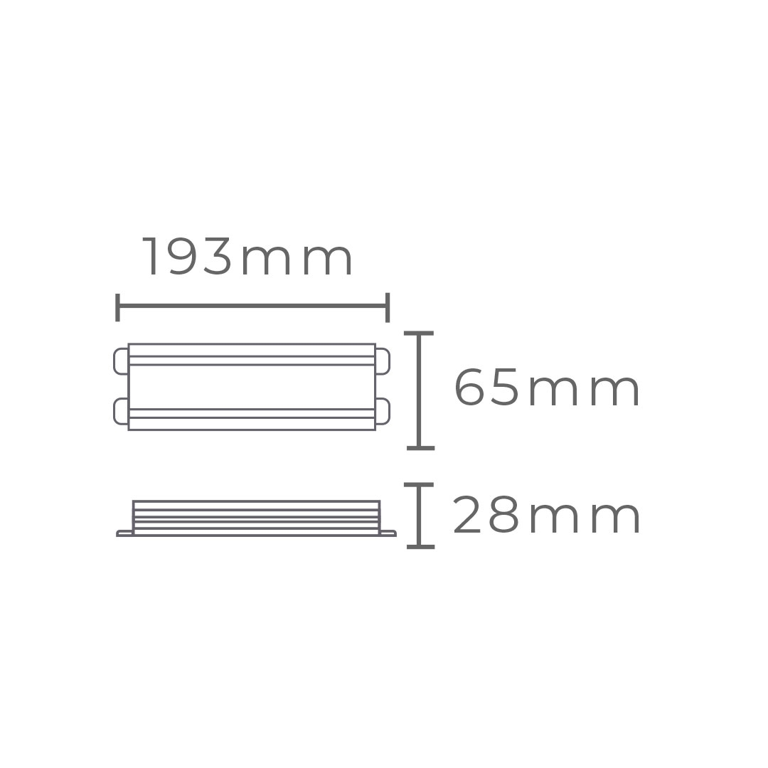 Fonte 24V Nordecor 6,2A 150 watts IP67 193x65x28mm 7286