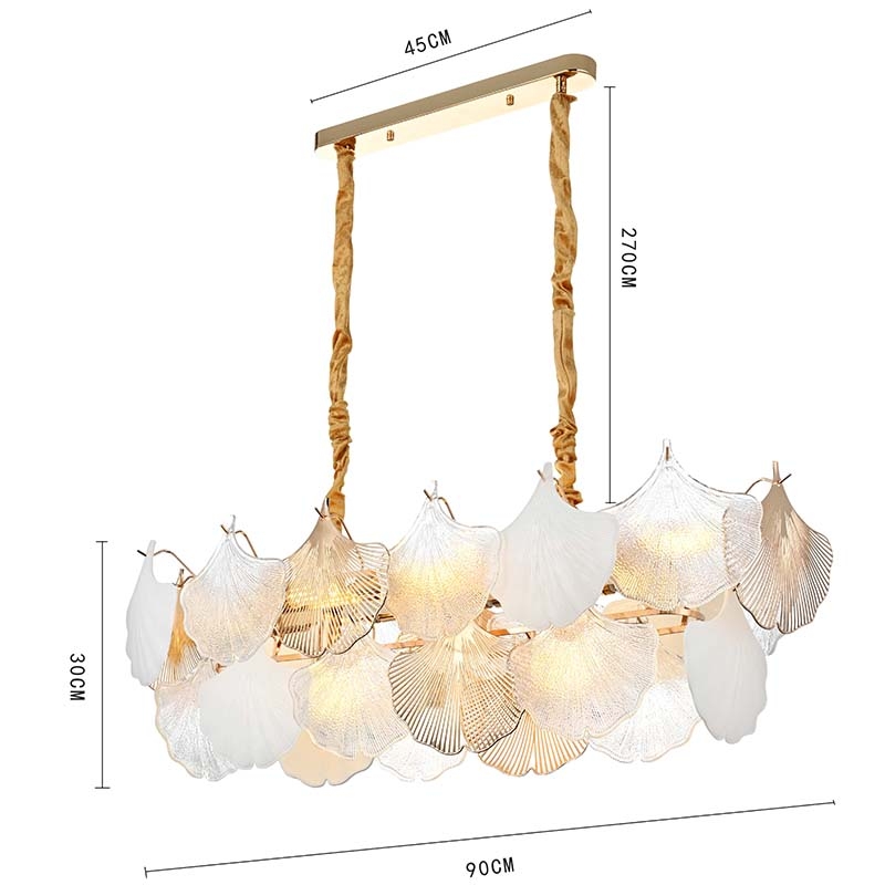 Pendente Nordecor Musche 36L E14 Ouro Brilho 900x300mm 2906