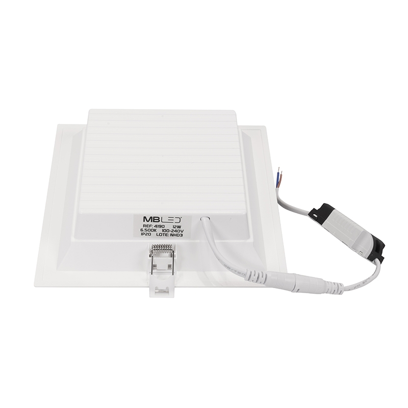 Painel Embutido Quadrado Nordecor Kais 12 watts 4000K Branco Bivolt 177x177mm 4189