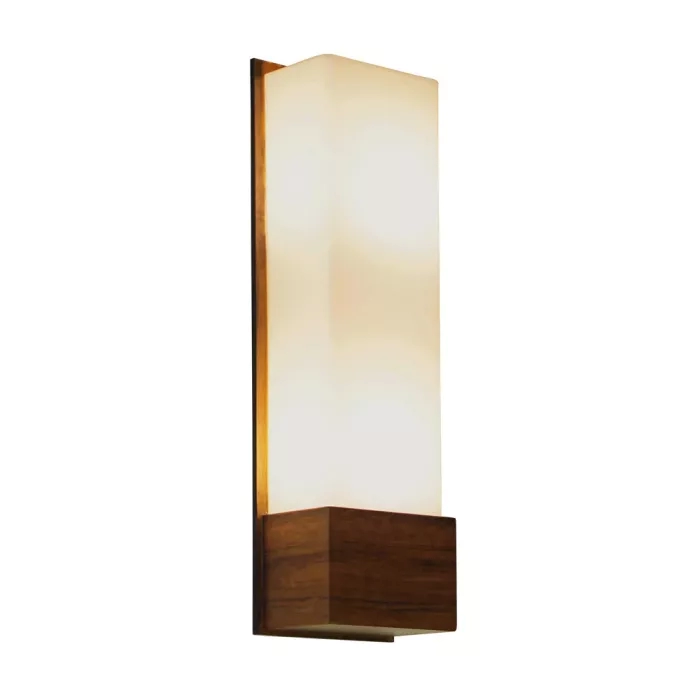 Arandela Union Iluminação In Box Estreita Longa Madeira e Acrílico 2L E27 130x420x95mm 068