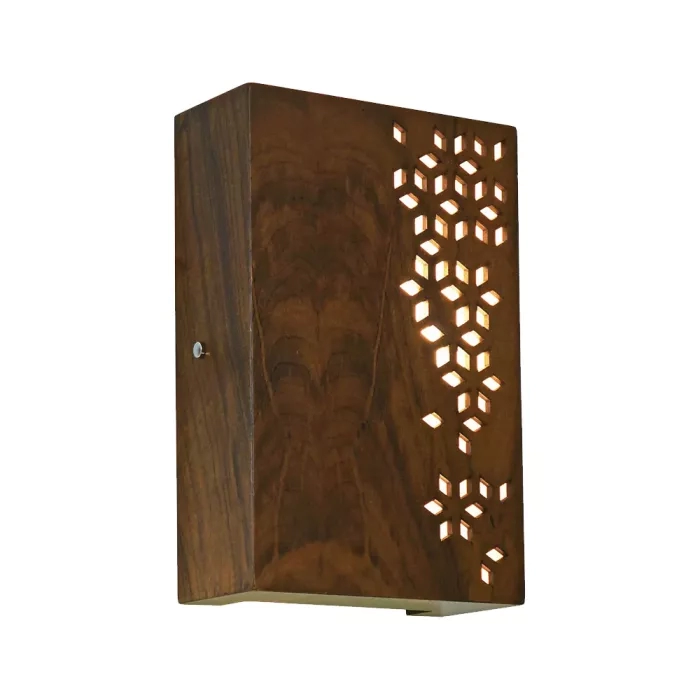 Arandela Union Iluminação Geometric Madeira e Acrílico 2L E27 200x300x85mm 065