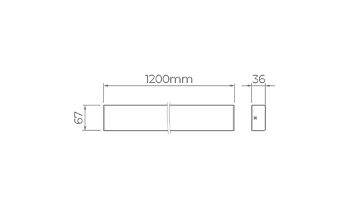 Luminária Linear Stella Plane Branco 32 Watts 5000K 1200x67x36mm STL23941/50